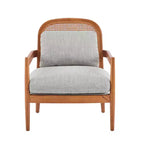 Christopher Knight Home Zuka, sedia in legno con cuscini in rattan in stile moderno di metà secolo (set da 2)
