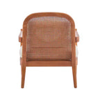 Christopher Knight Home Zuka, sedia in legno con cuscini in rattan in stile moderno di metà secolo (set da 2)