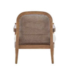 Christopher Knight Home Zuka, sedia in legno con cuscini in rattan in stile moderno di metà secolo (set da 2)