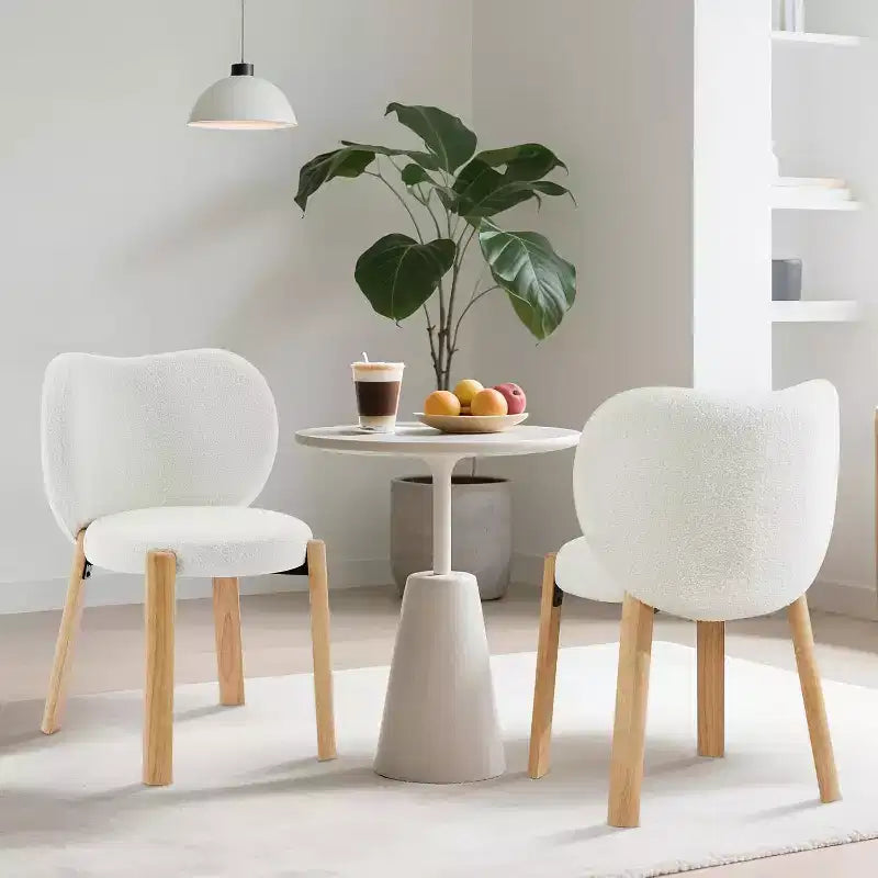 Sedia da trucco carina con schienale a cuore, Sgabello da trucco moderno in tessuto Teddy per spogliatoio, ufficio, camera da letto, sala da pranzo e soggiorno