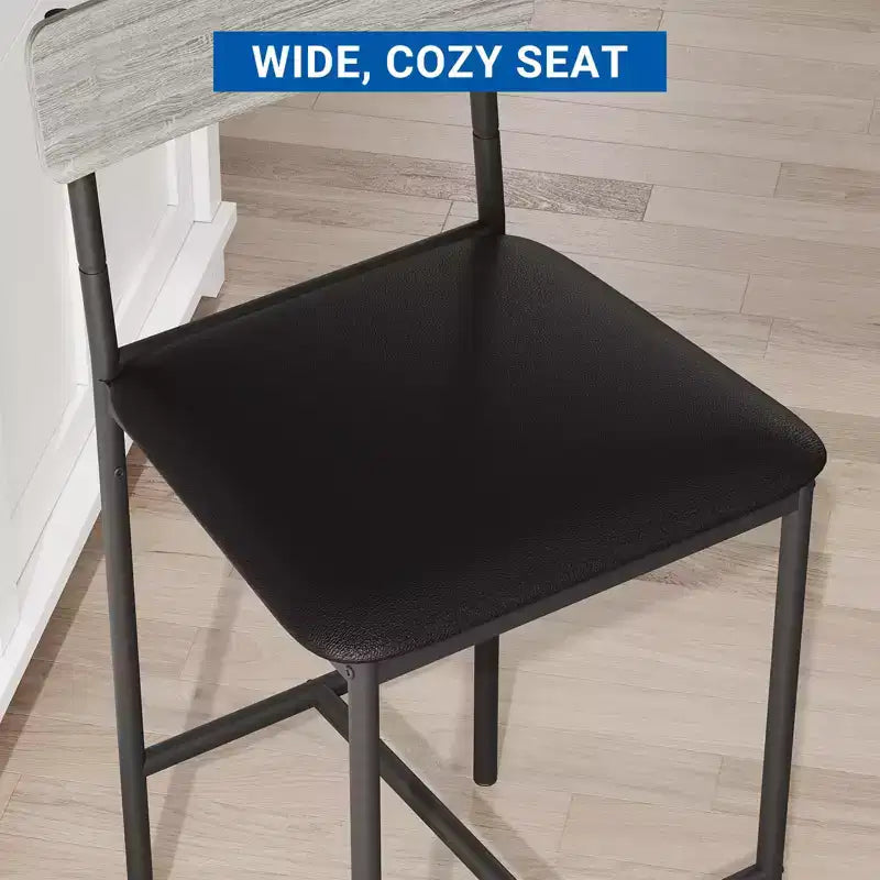 Set di 4 sgabelli da bar, sgabelli da bar da cucina con poggiapiedi, sgabelli da bancone imbottiti, sedie da bar con schienale per isola cucina, appartamento