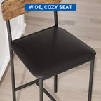 Set di 4 sgabelli da bar, sgabelli da bar da cucina con poggiapiedi, sgabelli da bancone imbottiti, sedie da bar con schienale per isola cucina, appartamento