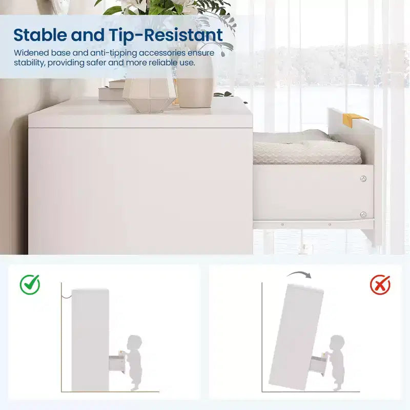 Cassettiera a 4 cassetti per camera da letto, comò in legno da 80 cm con maniglia dorata, organizer, comò per camera da letto e corridoio