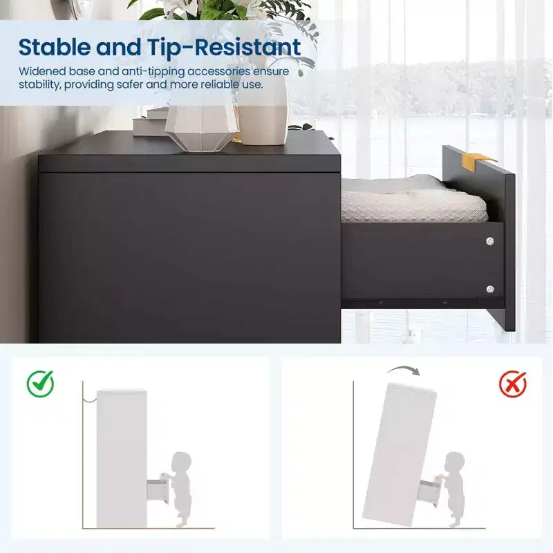 Cassettiera a 4 cassetti per camera da letto, comò in legno da 80 cm con maniglia dorata, organizer, comò per camera da letto e corridoio