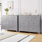 Comò a 7 cassetti per TV da 48 pollici, mobili organizer in legno moderni per soggiorno, camera da letto, ripostiglio, ufficio domestico