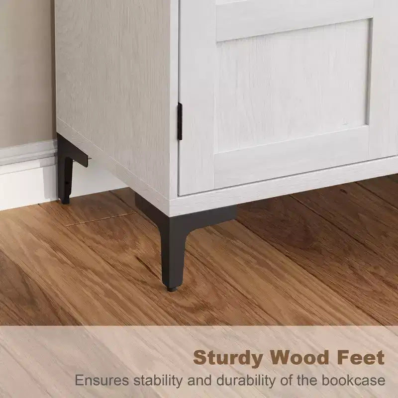 Coolmee Mobile Dispensa da Cucina Alto 180 cm, Armadio da Bagno a 5 Ripiani con 4 Ante, Scaffali Regolabili per Cucina, Sala da Pranzo, Bagno