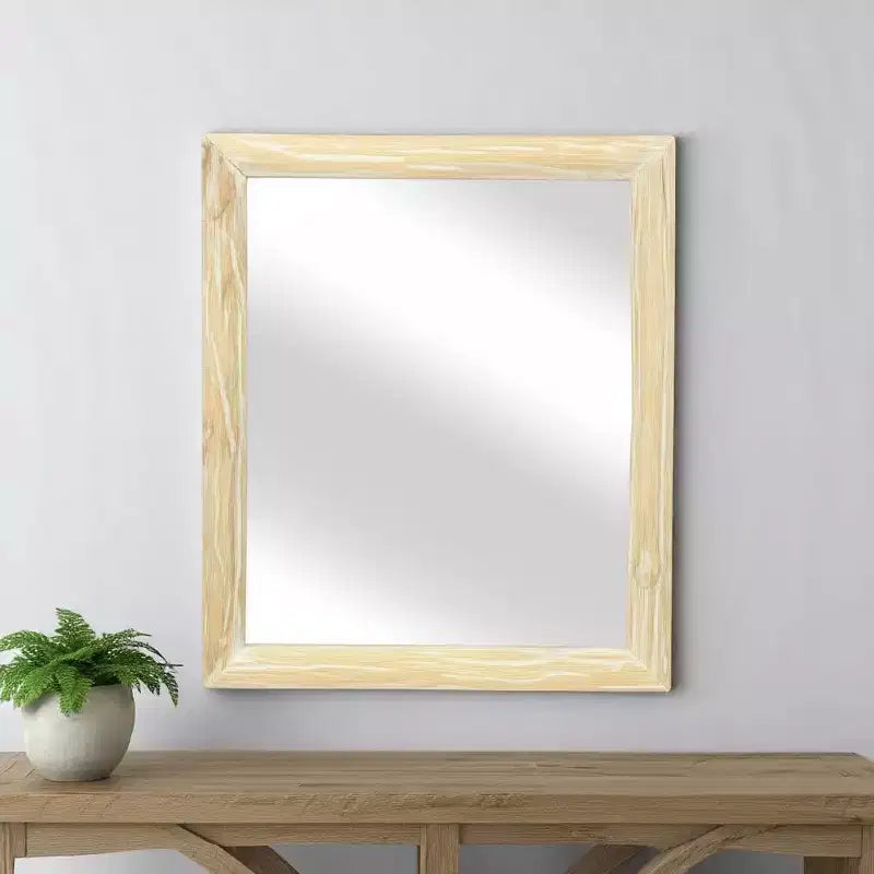 HomeRoots Specchio decorativo 20 in legno massello naturale