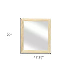 HomeRoots Specchio decorativo 20 in legno massello naturale