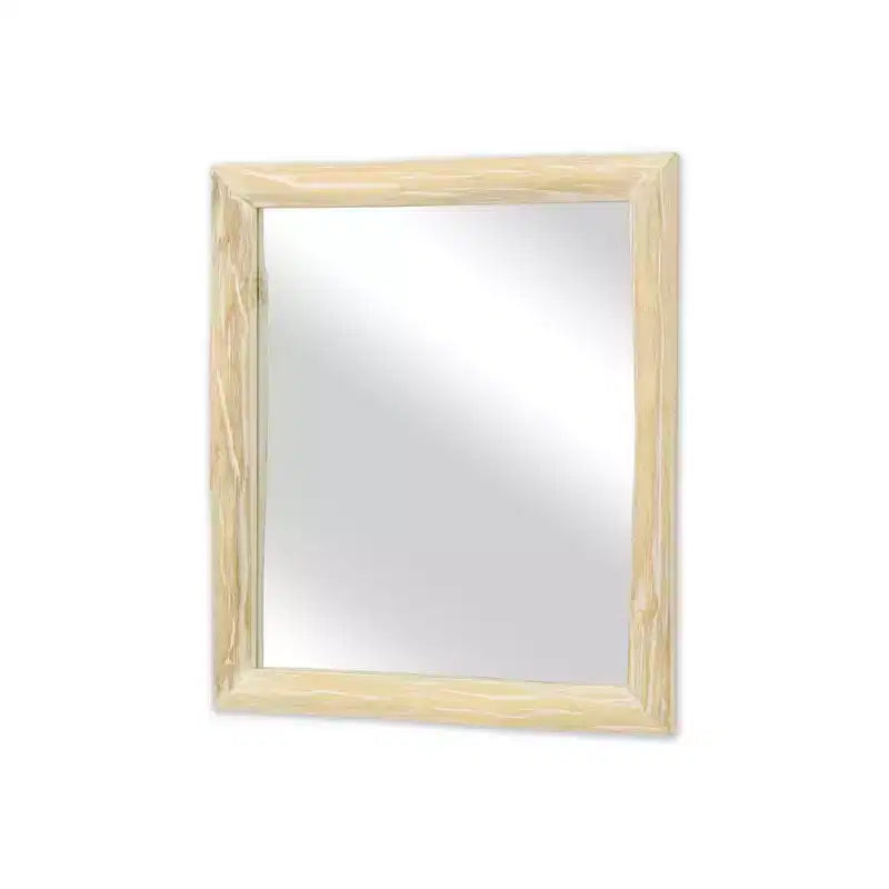 HomeRoots Specchio decorativo 20 in legno massello naturale