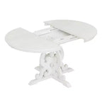 Set da pranzo retrò da 5 pezzi con tavolo allungabile e 4 sedie imbottite, prolunga da 40 cm, ideale per cucina e sala da pranzo