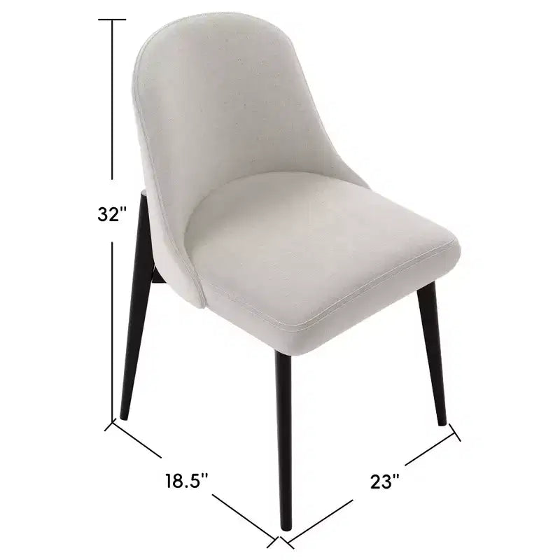 Set tavolo da pranzo rotondo moderno PexFix 46 con 4 sedie imbottite, piano in legno nero testurizzato, base a piedistallo plissettata, sedili beige per cucina sala da pranzo