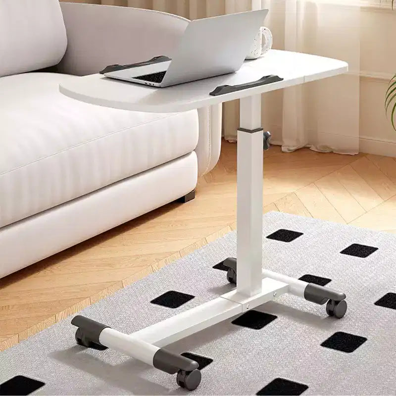 Tavolo con ruote - Scrivania portatile regolabile in altezza con ruote, tavolino laterale per l'home office