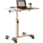 Tavolo con ruote - Scrivania portatile regolabile in altezza con ruote, tavolino laterale per l'home office