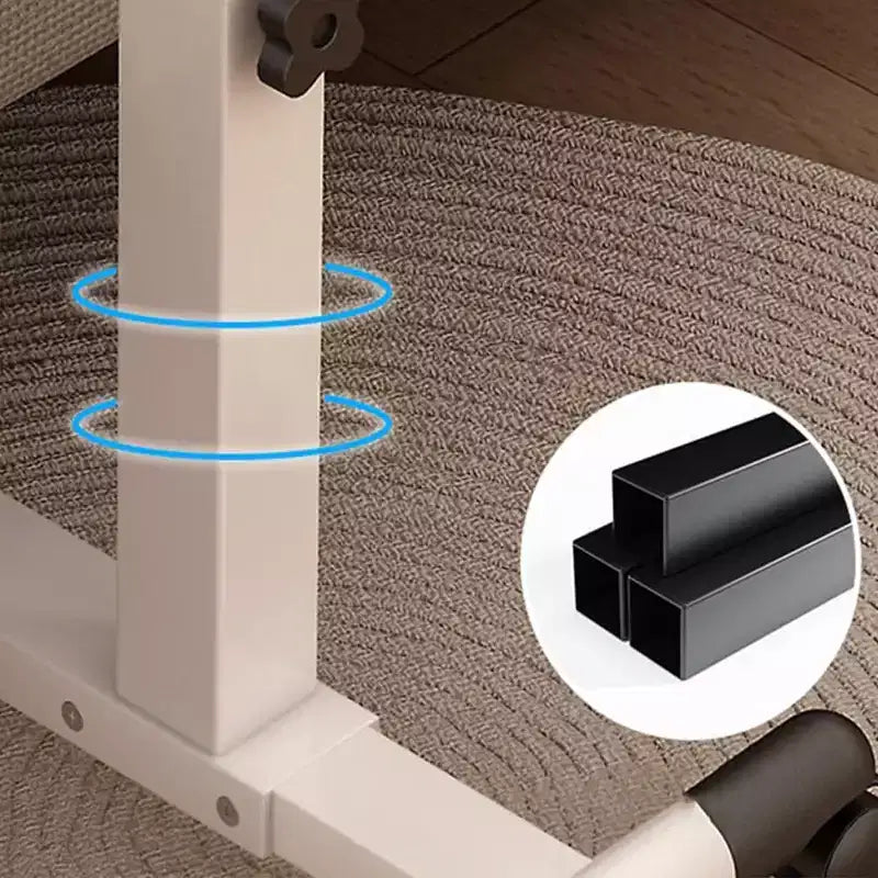 Tavolo con ruote - Scrivania portatile regolabile in altezza con ruote, tavolino laterale per l'home office