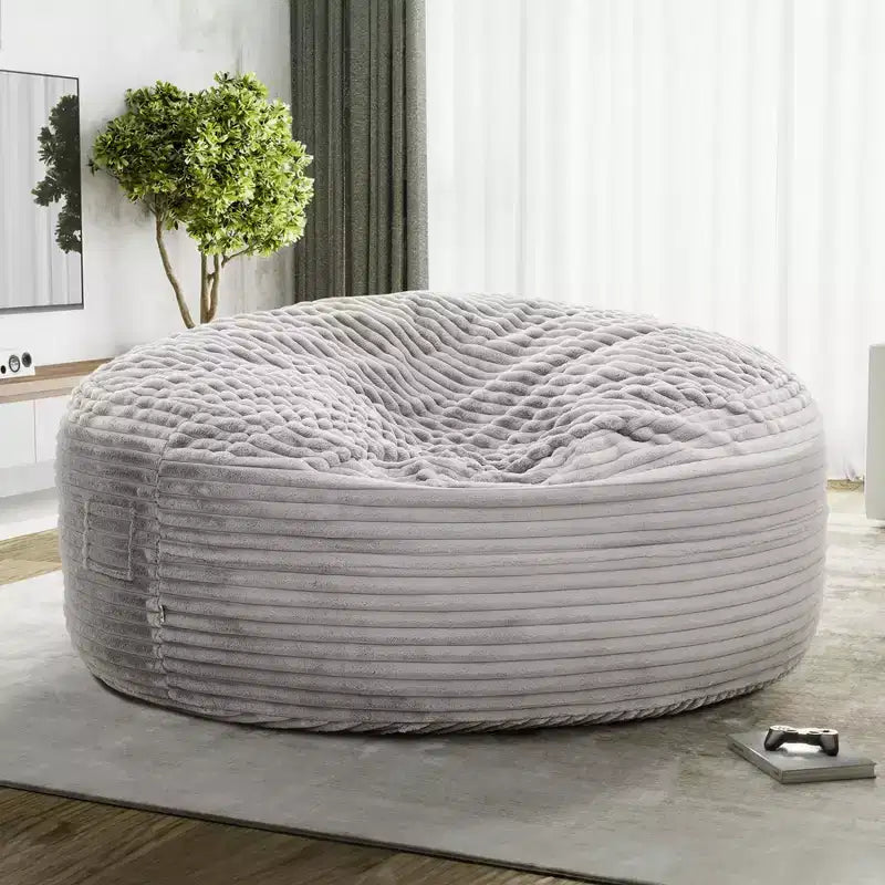 HomeStock Kade Pouf a sacco in ecopelliccia da 6 piedi