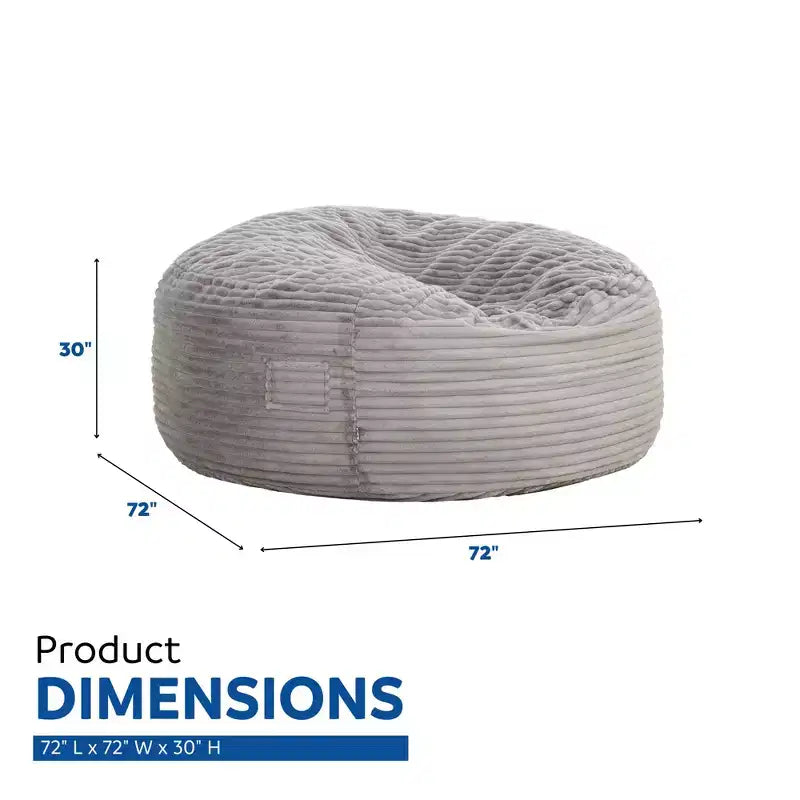 HomeStock Kade Pouf a sacco in ecopelliccia da 6 piedi