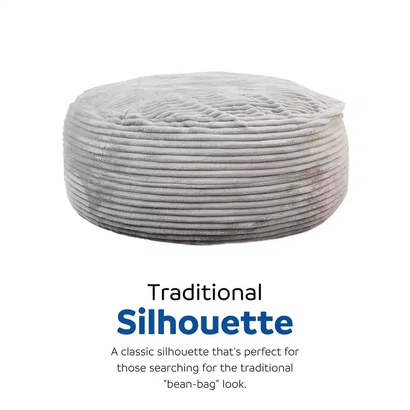 HomeStock Kade Pouf a sacco in ecopelliccia da 6 piedi