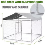 Gabbia Kennel Cuccia per Cani Robusta, Acciaio Indistruttibile Anti-Fuga, Ruote Bloccabili a 360°, Vassoio Estraibile, Design con Apertura Superiore, per Cani di Taglia Media e Grande