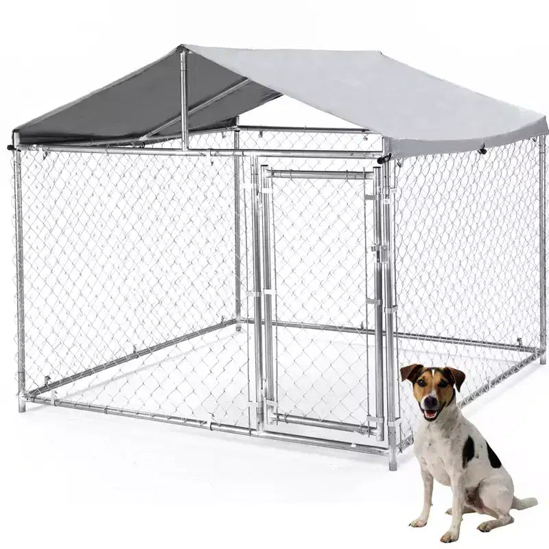 Gabbia Kennel Cuccia per Cani Robusta, Acciaio Indistruttibile Anti-Fuga, Ruote Bloccabili a 360°, Vassoio Estraibile, Design con Apertura Superiore, per Cani di Taglia Media e Grande