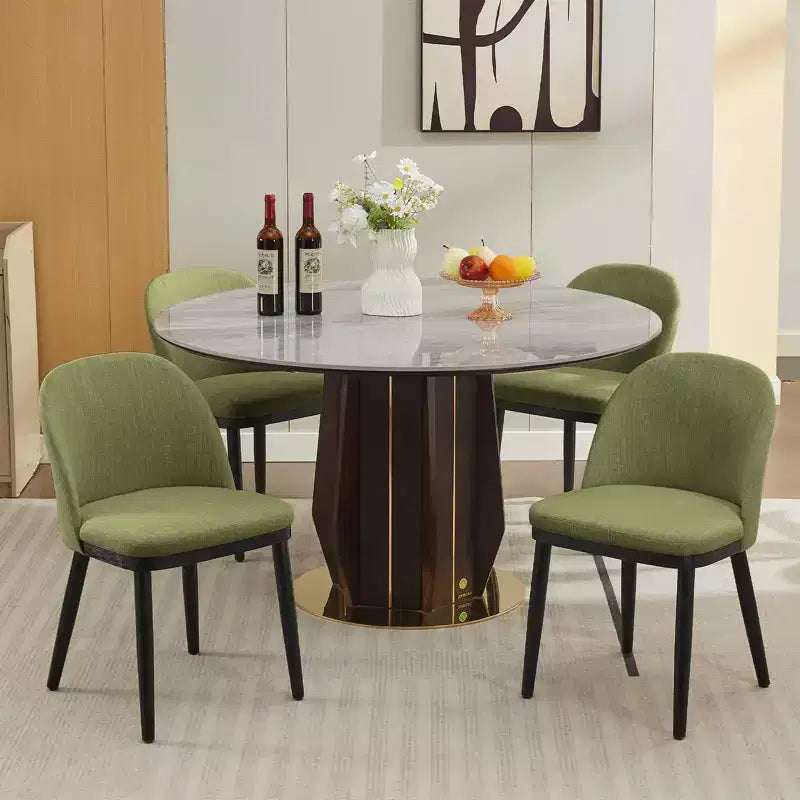 Sedie da pranzo, set di 2 sedie da cucina imbottite in lino - Sedie moderne con struttura in legno e cuscini spessi per sala da pranzo Beige