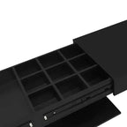 Tavolino da caffè allungabile Bestier con contenitore, tavolino da caffè moderno illuminato a LED con scomparto nascosto, ripiano aperto per soggiorno, tavolo centrale da pranzo