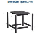 1 Tavolo Laterale Quadrato da Esterno Adirondack in HDPE, Tavolini da Patio, Tavolino Piccolo Durevole per Spiaggia, Piscina, Giardino