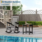 1 Tavolo Laterale Quadrato da Esterno Adirondack in HDPE, Tavolini da Patio, Tavolino Piccolo Durevole per Spiaggia, Piscina, Giardino