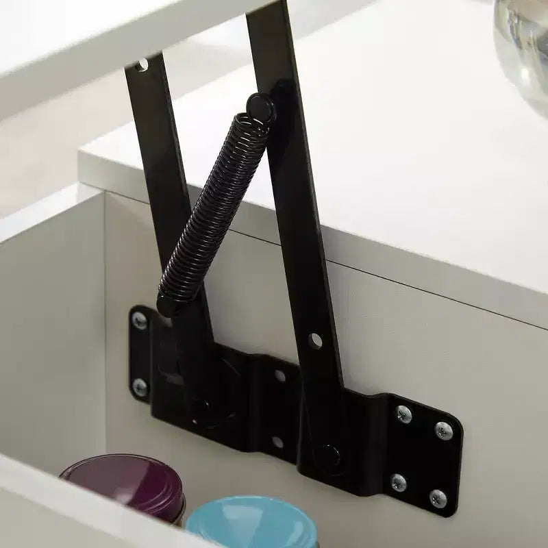 TROPOW Tavolino da caffè con ripiano superiore sollevabile e vano segreto, ripiano regolabile, ripiano superiore sollevabile, tavolo da pranzo, nero
