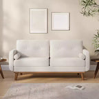 65 Modern Loveseat Sofa, 2 Seater Upholstered Sofa Couch With Wide Armrest, Deep Seat Sofa Couch for Living Room Office Bedroom Apartment