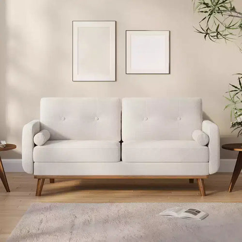 65 Modern Loveseat Sofa, 2 Seater Upholstered Sofa Couch With Wide Armrest, Deep Seat Sofa Couch for Living Room Office Bedroom Apartment