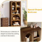 Lantine Modern 70.87 Libreria Geometrica, Libreria ad Arco con 5 Ripiani Contenitori, Scaffale Espositivo Aperto per Soggiorno, Camera da Letto