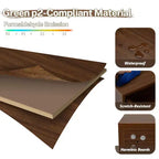 Sandinrayli Comodini Set da 2, Comodino con Cassetto, Comodino Sospeso con Ripiano Portaoggetti Aperto, Tavolini da Comodino in Legno da Parete, Noce Marrone