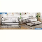 Divano Letto Singolo, Struttura Divano Letto in Metallo con Letto Estraibile, Doghe in Metallo Resistenti, Base per Materasso Piattaforma Divano