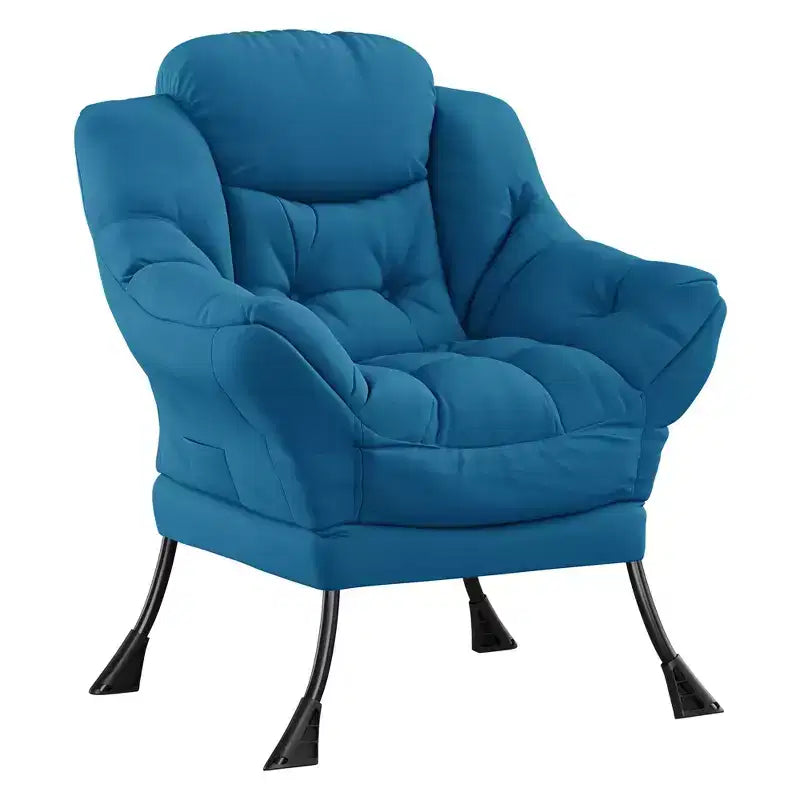 Poltrona Pigra per Soggiorno, Grande Poltrona Reclinabile Moderna con Tasca Laterale, Comoda Poltrona per la Lettura, per Camera da Letto, Dormitori e Ufficio