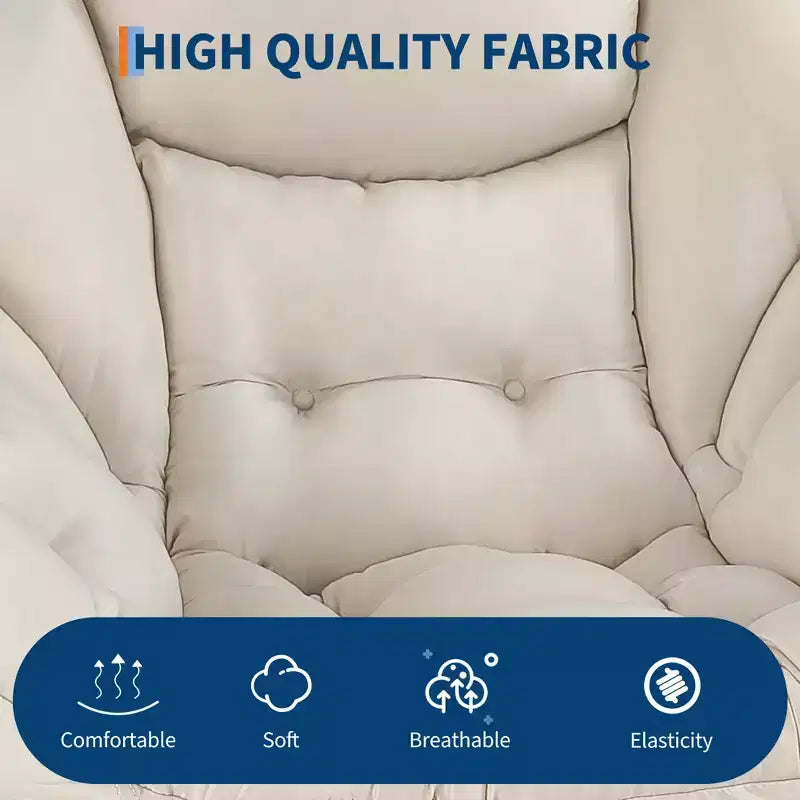 Poltrona Pigra per Soggiorno, Grande Poltrona Reclinabile Moderna con Tasca Laterale, Comoda Poltrona per la Lettura, per Camera da Letto, Dormitori e Ufficio