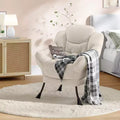 Lazy Chair for Living Room,Modern Large Accent Lounge Armchair with Side Pocket,Comfy Leisure Sofa Reading Chair,for Bedroom,Dorm Rooms and Office