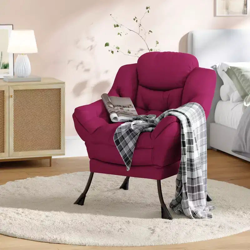 Poltrona Pigra per Soggiorno, Grande Poltrona Reclinabile Moderna con Tasca Laterale, Comoda Poltrona per la Lettura, per Camera da Letto, Dormitori e Ufficio
