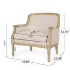 Poltrona Christopher Knight Home Tamarisk in tessuto stile francese antico