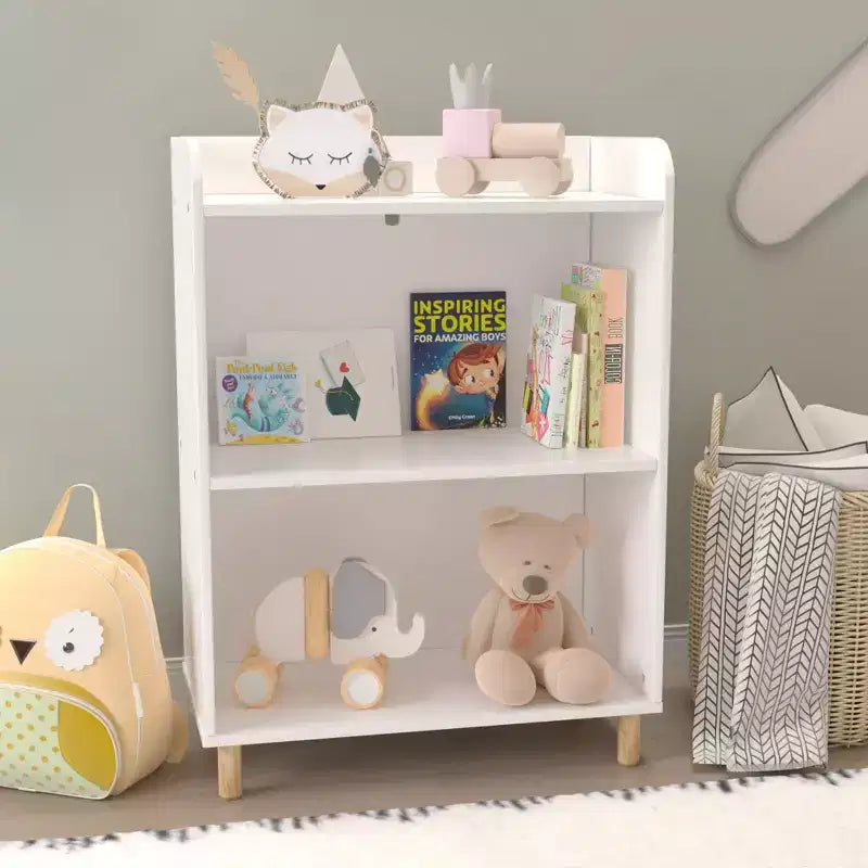 Libreria a 4 livelli per bambini, Espositore per libri per bambini, Organizzatore di armadietti per giocattoli, Libreria moderna per cameretta dei bambini, asilo nido