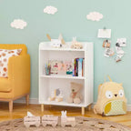 Libreria a 4 livelli per bambini, Espositore per libri per bambini, Organizzatore di armadietti per giocattoli, Libreria moderna per cameretta dei bambini, asilo nido