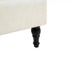 Base letto matrimoniale/king size con testiera imbottita, tessuto bouclé - ModernLuxe