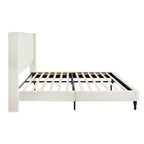 Base letto matrimoniale/king size con testiera imbottita, tessuto bouclé - ModernLuxe