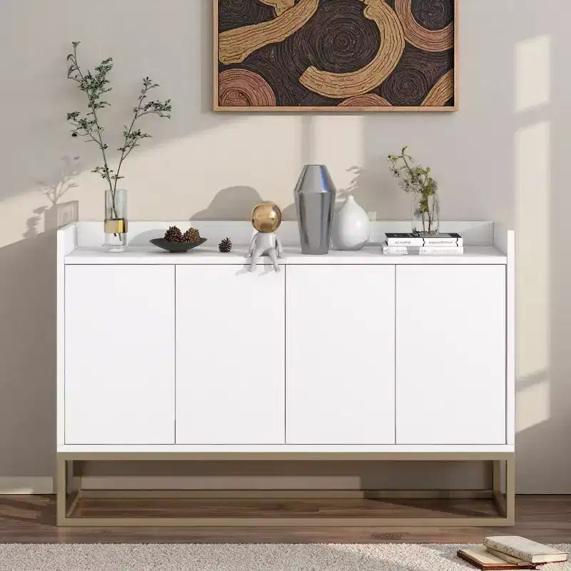 Hostack Madia Moderna Elegante Credenza con Ampio Spazio di Archiviazione per Sala da Pranzo, Ingresso