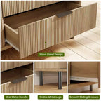 Comò a 5 cassetti Fulvari per camera da letto, cassettiera in legno da 37 pollici con maniglia color oro, organizer comò portaoggetti in legno, comò per armadio