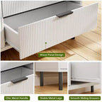 Comò a 5 cassetti Fulvari per camera da letto, cassettiera in legno da 37 pollici con maniglia color oro, organizer comò portaoggetti in legno, comò per armadio