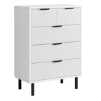 Comò a 5 cassetti Fulvari per camera da letto, cassettiera in legno da 37 pollici con maniglia color oro, organizer comò portaoggetti in legno, comò per armadio