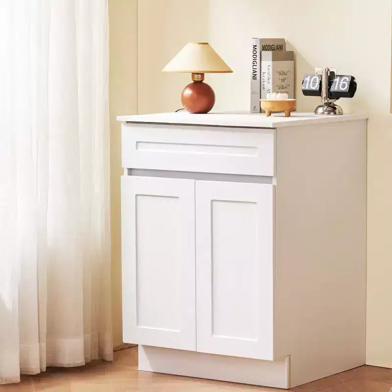 Meuble bas de cuisine VEVOR avec tiroir, meuble bas de tiroir non assemblé de 24 pouces, meuble de 24 L x 24 P x 34,5 H prêt à assembler, blanc