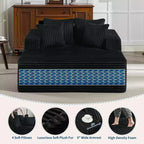 Chaise longue 61'', divano imbottito comodo e oversize extra-large con cuscini, divano per la lettura, divano cloud in morbida pelliccia sintetica