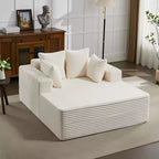 Chaise longue 61'', divano imbottito comodo e oversize extra-large con cuscini, divano per la lettura, divano cloud in morbida pelliccia sintetica