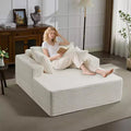 61'' Chaise Lounge Chair, Extra-Wide Oversized Comfy Upholstered Sofa with Pillows, Sofa Couch Reading Chairs Plush Faux Fur Cloud Sofas Couches